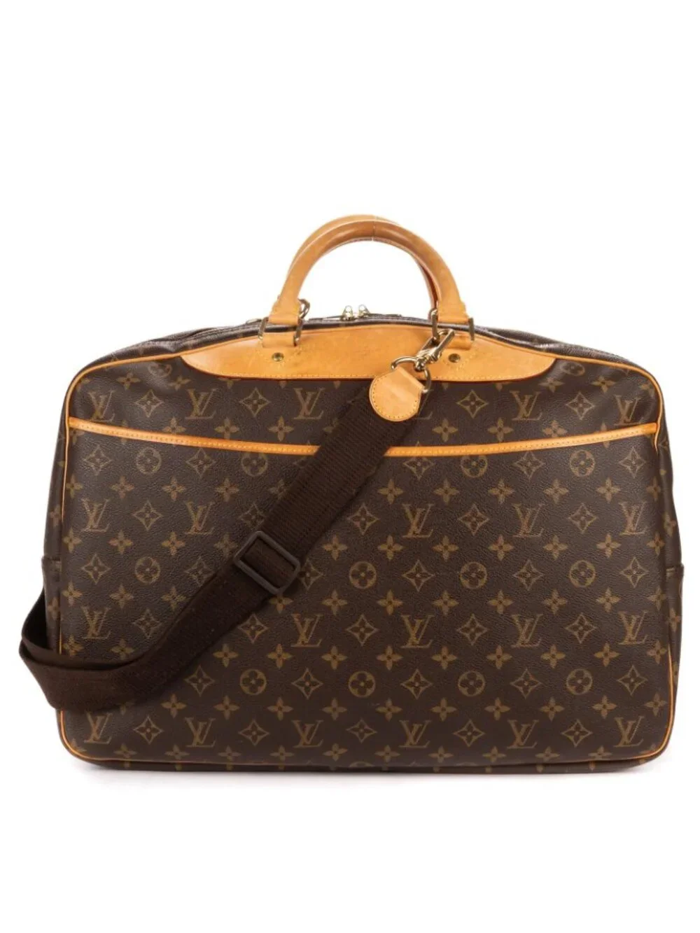 Louis Vuitton Aliz? Boston Brown Monogram Canvas Handbag